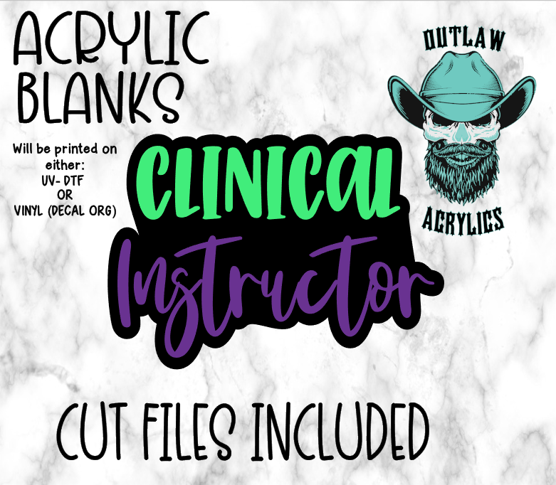 Clinical Instructor Badge Reel Acrylic