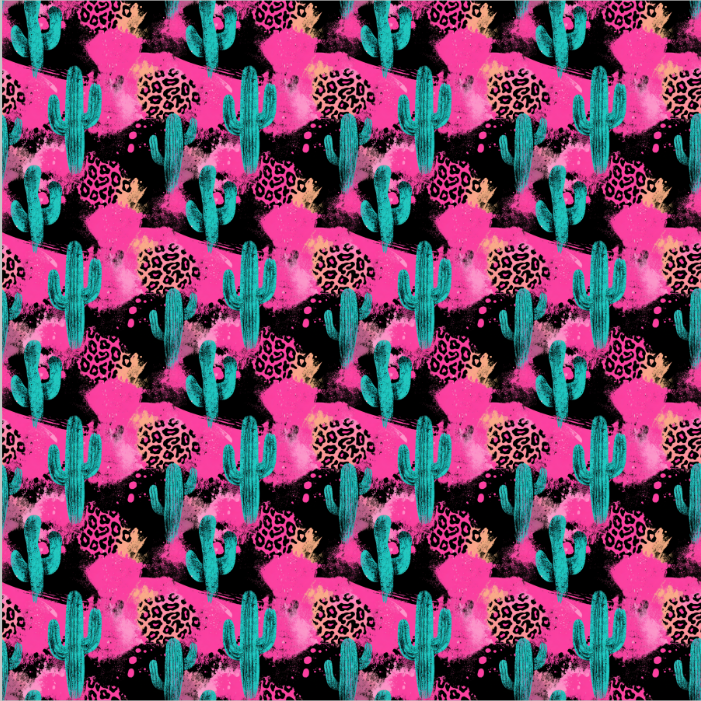 Pink Teal Cheetah Vinyl