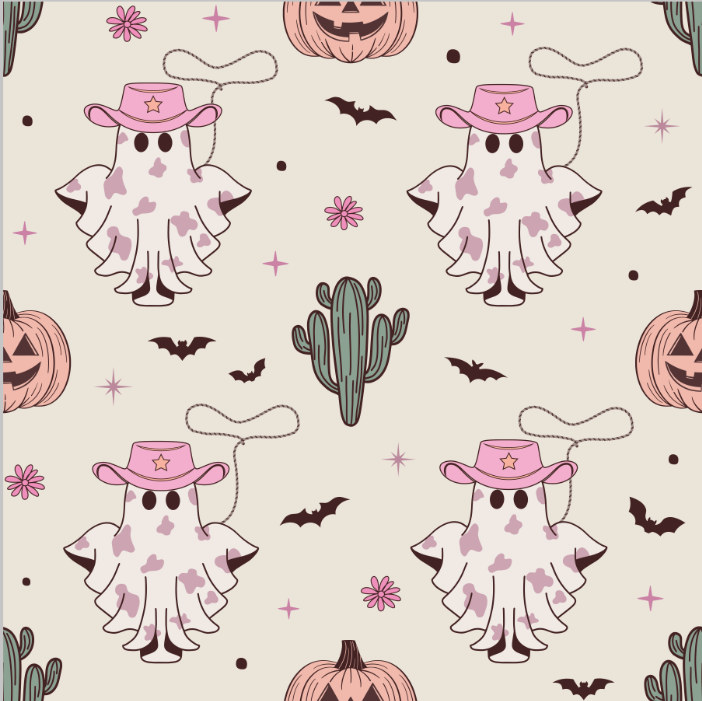 Pink Halloween Western Vinyl