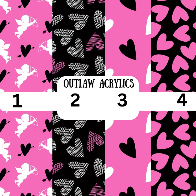 Pink Black Valentine Vinyl