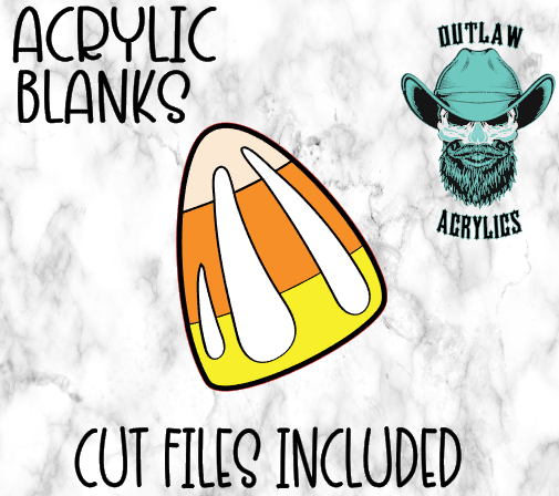 Candy Corn Badge Reel Acrylic