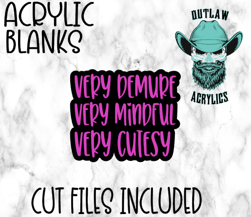 Very Demure Very Mindful Badge Reel Acrylic