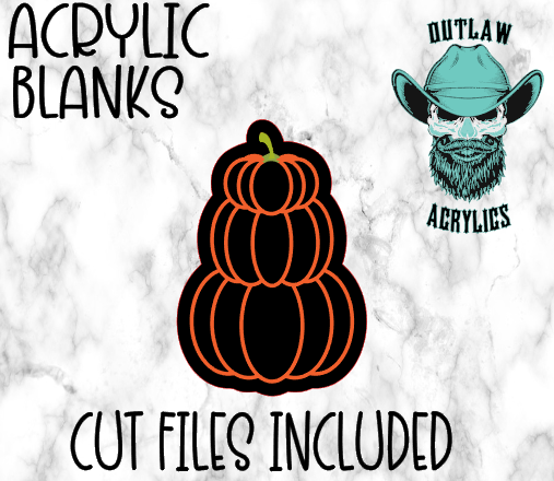 Triple Pumpkin Badge Reel Acrylic