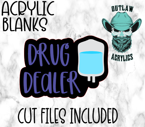 Drug Dealer Badge Reel Acrylic