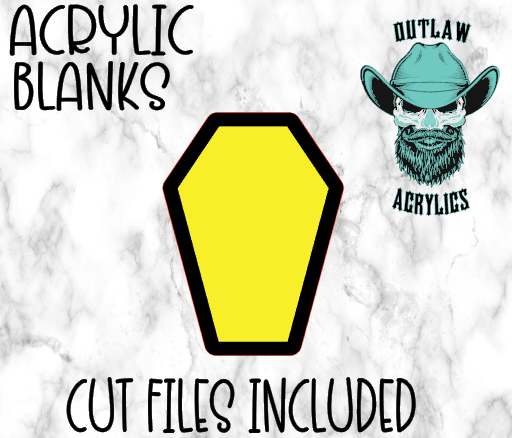 Coffin Badge Reel Acrylic