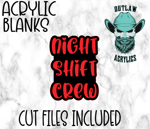 Night Shift Crew Badge Reel Acrylic