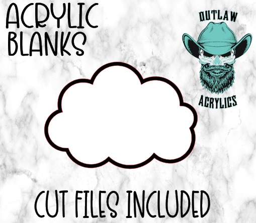 Cloud Badge Reel Acrylic