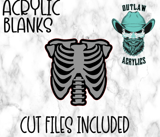 Ribcage Badge Reel Acrylic