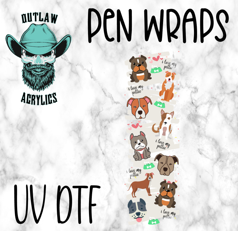 Love My Pittie Pen Wrap UV-DTF