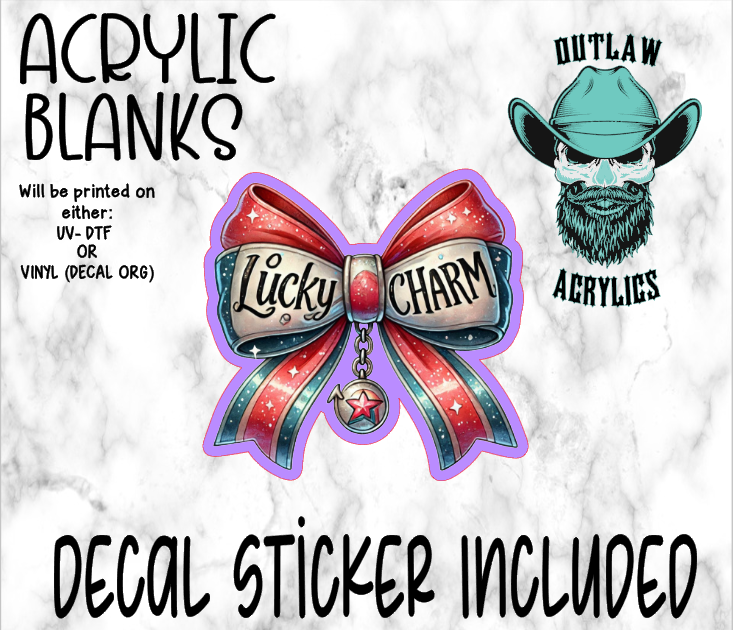 Lucky Charm Bow Acrylic & Decal Set