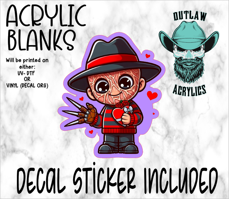 Valentine Freddy Acrylic & Decal Set