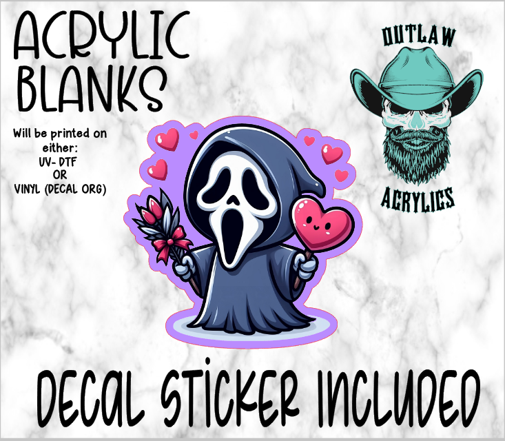 Valentine Scream Acrylic & Decal Set