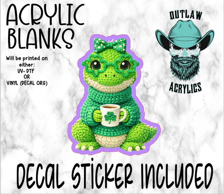 St Patrick Lizard Acrylic & Decal Set
