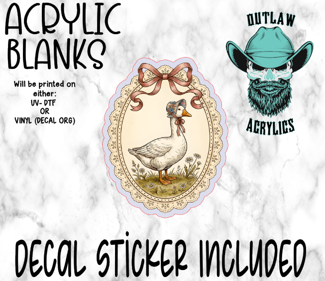 Vintage Goose Acrylic & Decal Set