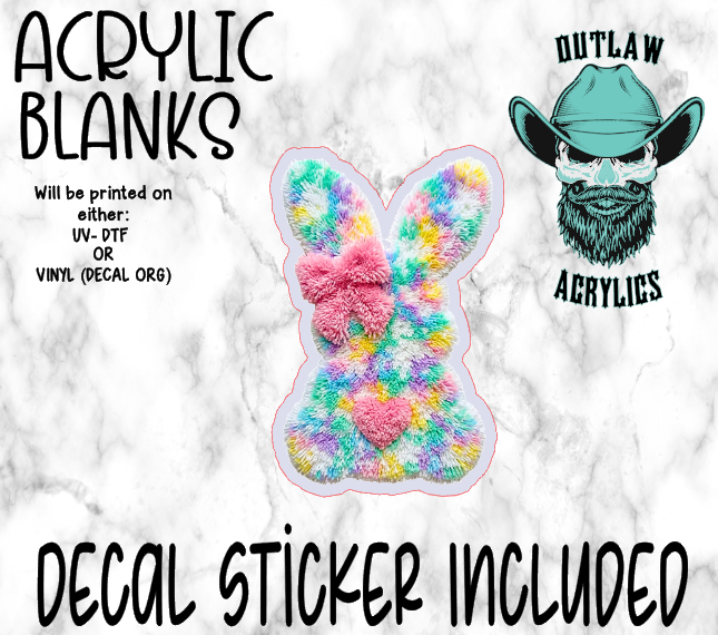 Fuzzy Bunny Acrylic & Decal Set