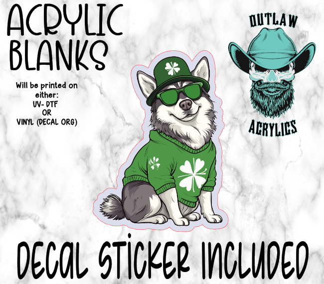 St Patrick Husky Acrylic & Decal Set