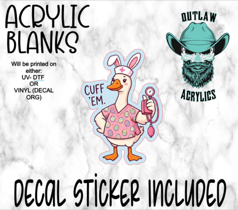 Cuff Em Clover Easter Acrylic & Decal Set