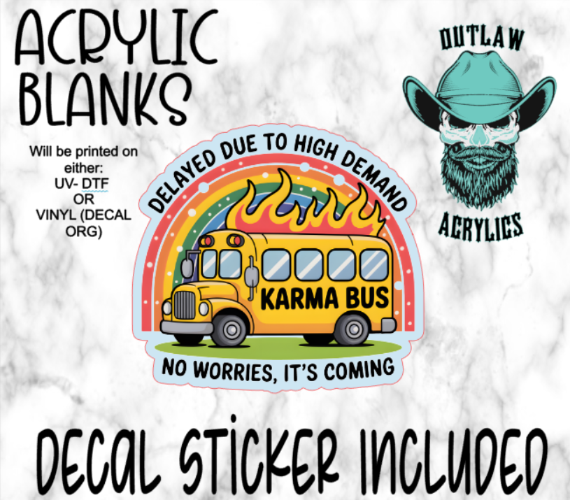 Delayed Bus Acrylic & Decal Set