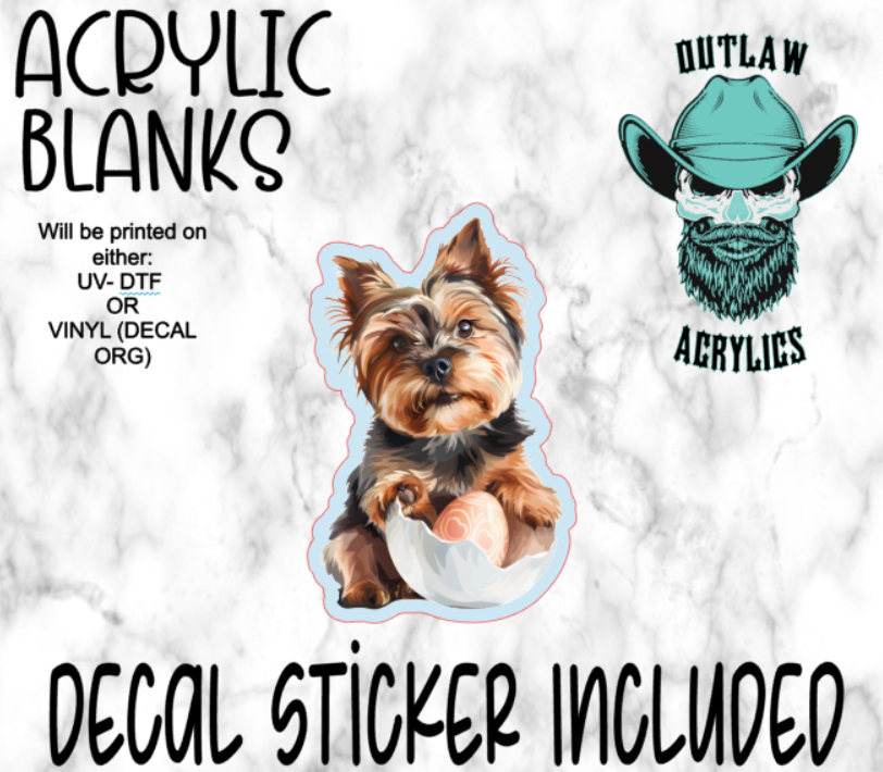 Baby Yorkshire Easter Acrylic & Decal Set