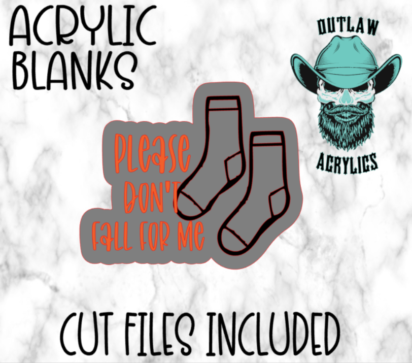 Please Don't Fall For Me Badge Reel Acrylic