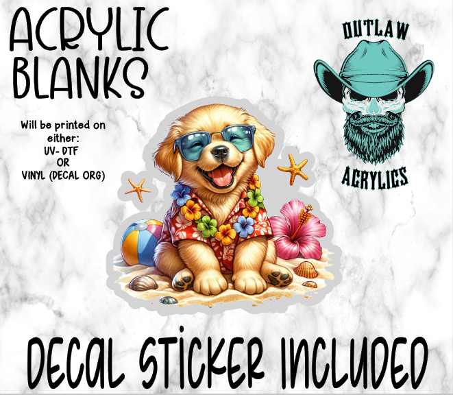 Summer Golden Acrylic & Decal Set