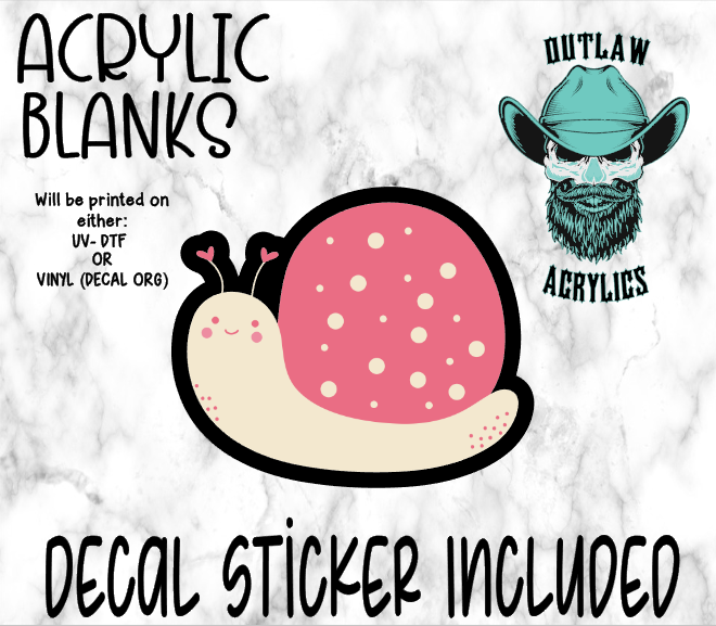 Beige Snail Acrylic & Decal Set