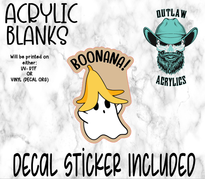 Boonana Acrylic & Decal Set