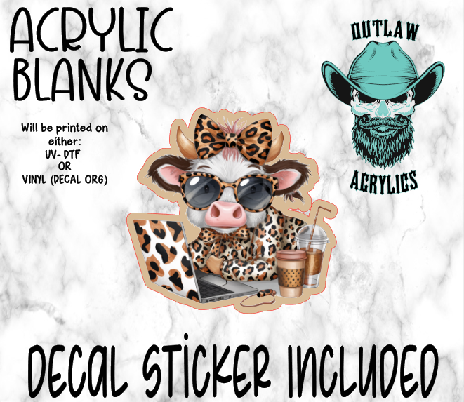 Just A Working Cow Acrylic & Decal Set