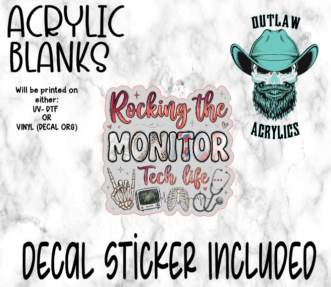 Rockin Monitor Life Acrylic & Decal Set