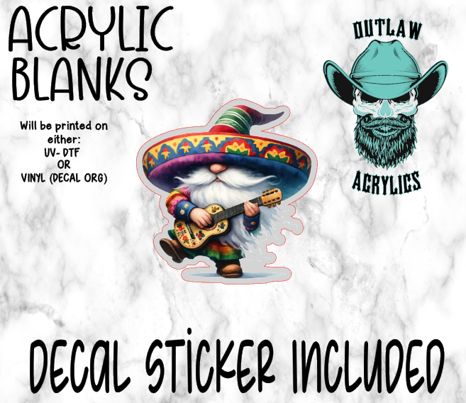 Cinco Gnome Guitar Acrylic & Decal Set
