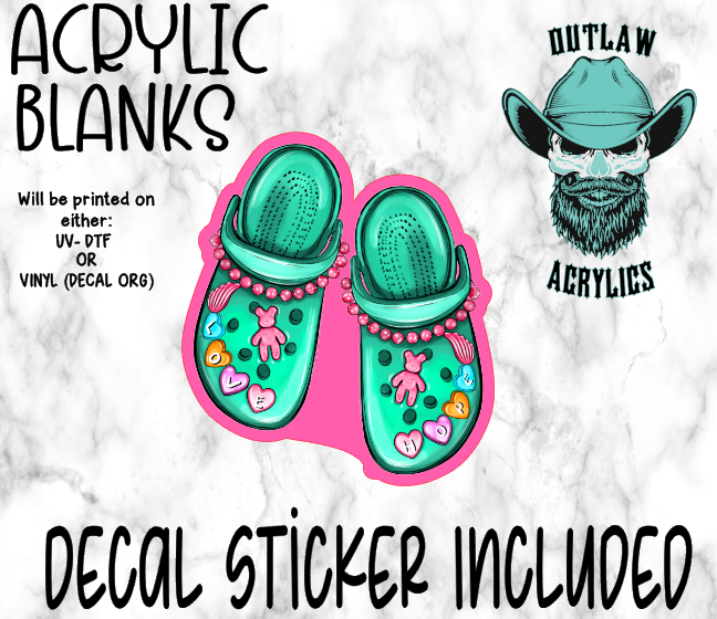 Nurse Crocs Acrylic & Decal Set