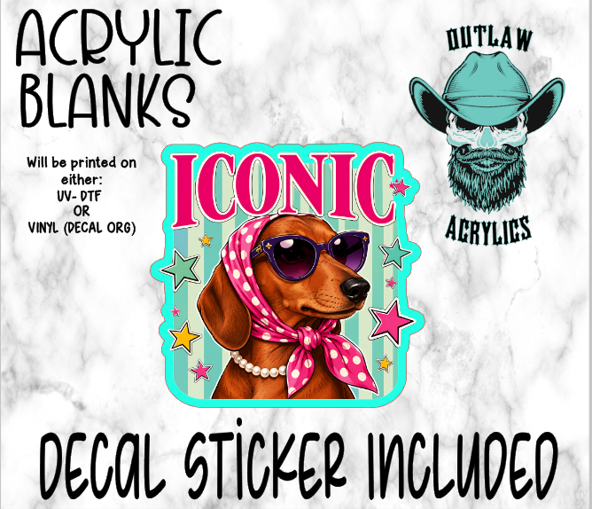 Iconic Acrylic & Decal Set