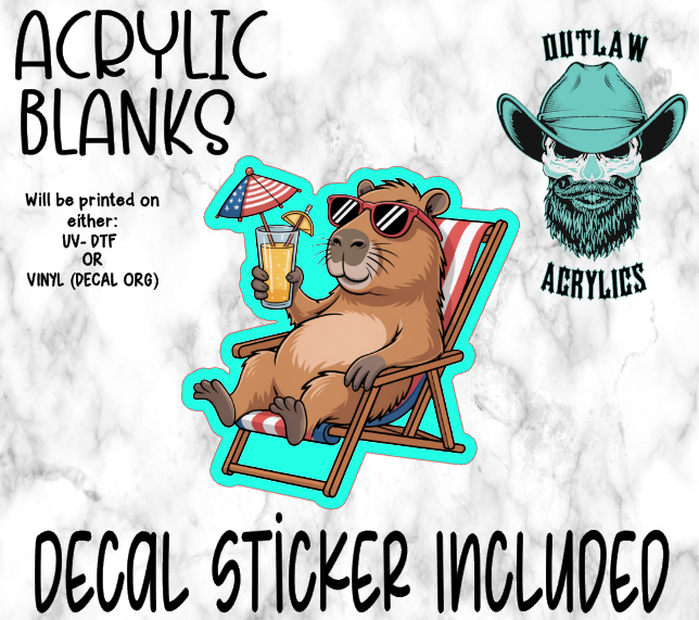 Capy Celebration Acrylic & Decal Set