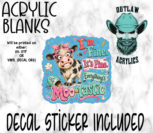 Moo-Tastic Acrylic & Decal Set