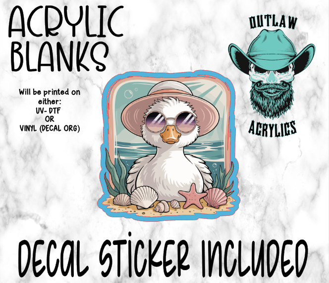 Beach Goose Acrylic & Decal Set