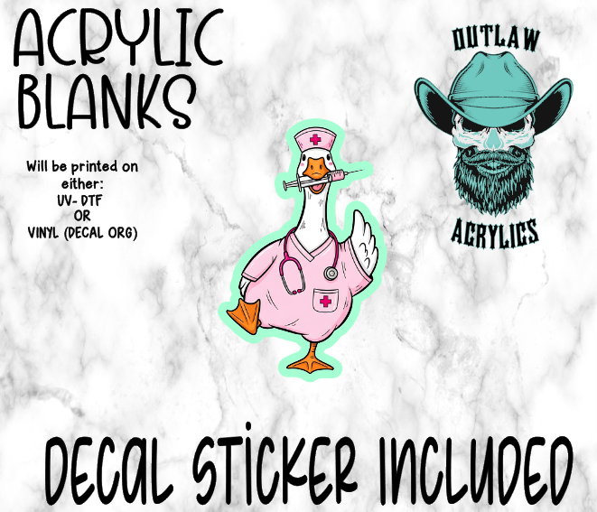 One Leg Goose Nurse Acrylic & Decal Set