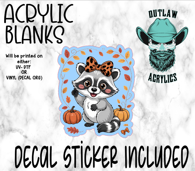 Fall Girl Coon Acrylic & Decal Set