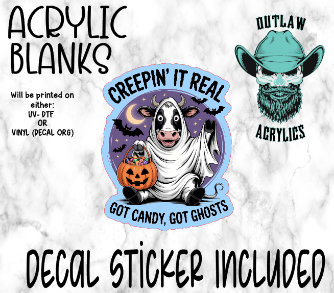 Cow Ghost Acrylic & Decal Set