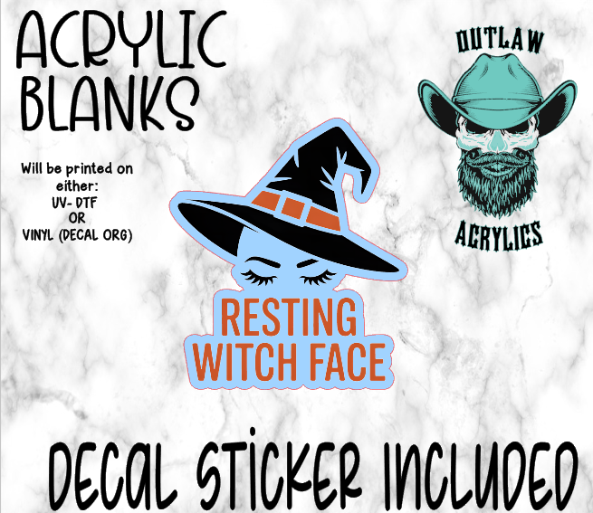 Resting Witch Acrylic & Decal Set