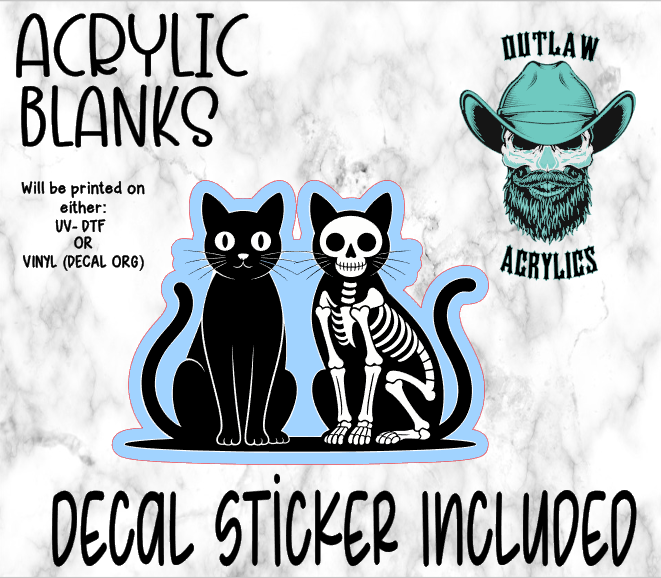 Double Cat Scan Acrylic & Decal Set