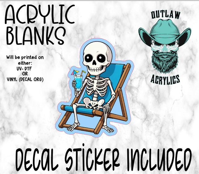 Beach Skele Acrylic & Decal Set