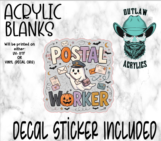 Halloween Postal Worker Acrylic & Decal Set