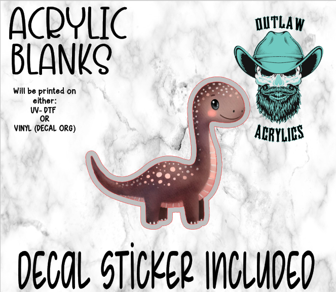 Baby Brown Saur Acrylic & Decal Set