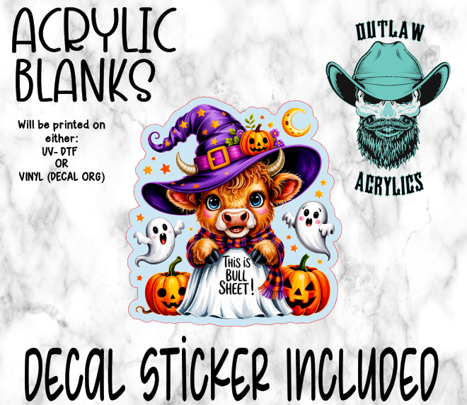 Highland Witch Hat Bull Sheet Acrylic & Decal Set