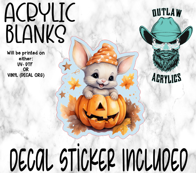 Fall Mouse Pumpkin Acrylic & Decal Set