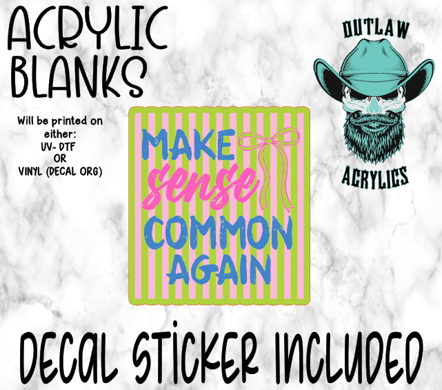Make Common Acrylic & Decal Set