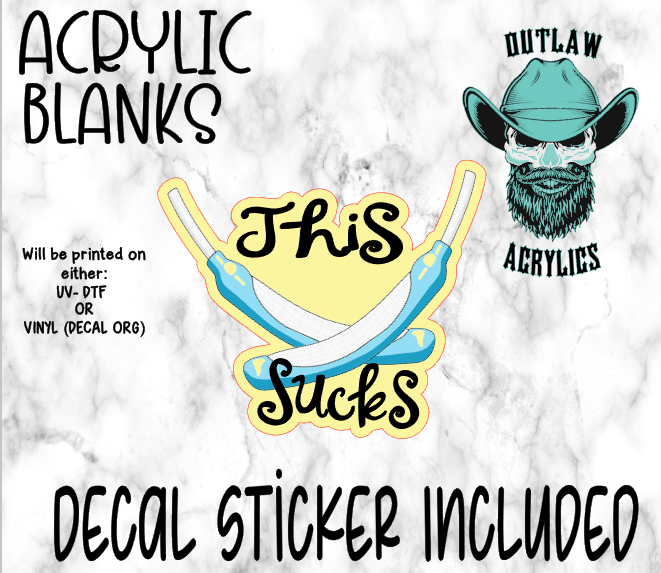 This Sucks Acrylic & Decal Set