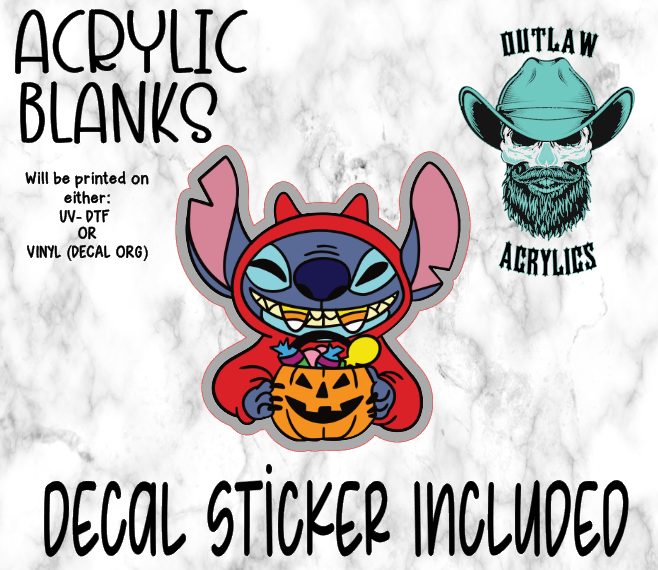 Blue Alien Candy Hog Acrylic & Decal Set