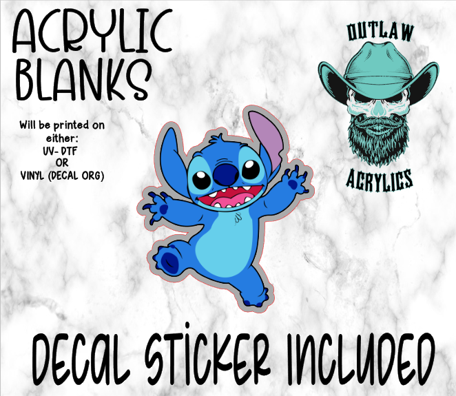 Blue Alien A Acrylic & Decal Set