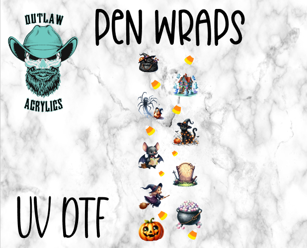 Halloween Style Pen Wrap UV-DTF